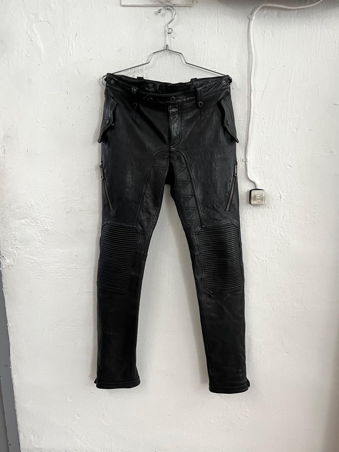 버버리 프로섬 2011SS 런웨이 레더 바이커 팬츠 상품이미지1