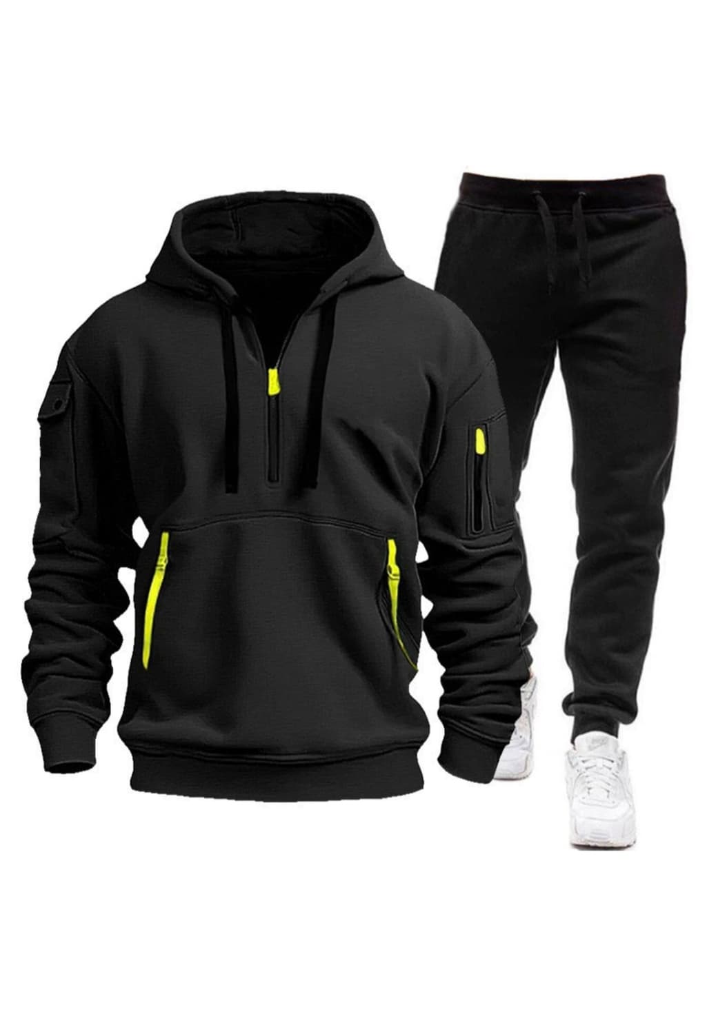 캐주얼 포켓 후드티 상하의세트 풀오버 후드티 실용적 일상운동복

싸이즈  상품이미지1