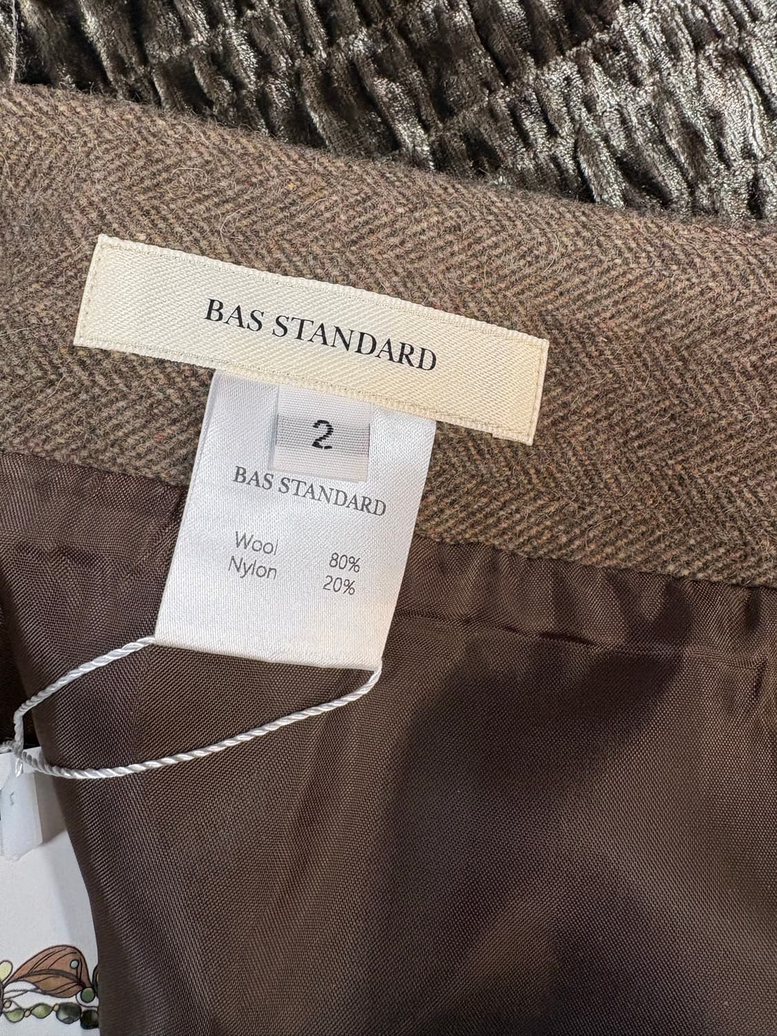 빈티지 울 해링본 A라인 미니스커트 상품이미지4