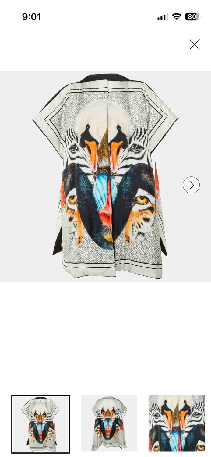 버버리 실크 블라우스  프리사이즈 정품 상품이미지1