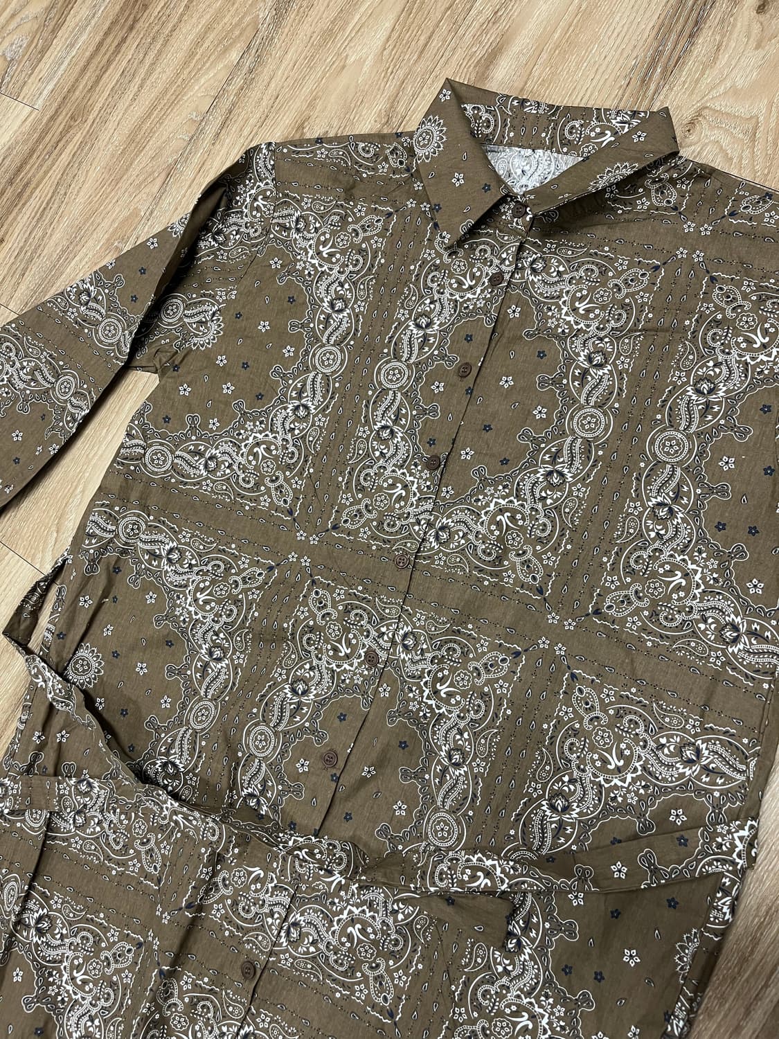 페이즐리 셔츠 원피스 상품이미지4