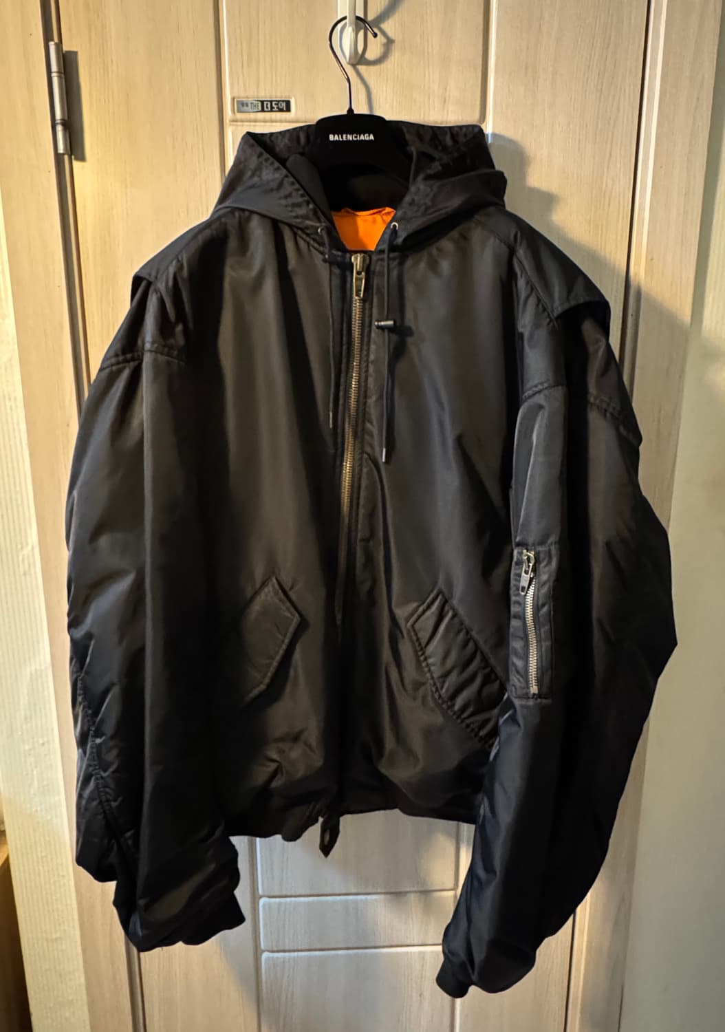 발렌시아가 3b 후드 봄버 블랙[Sz. 1] 상품이미지1