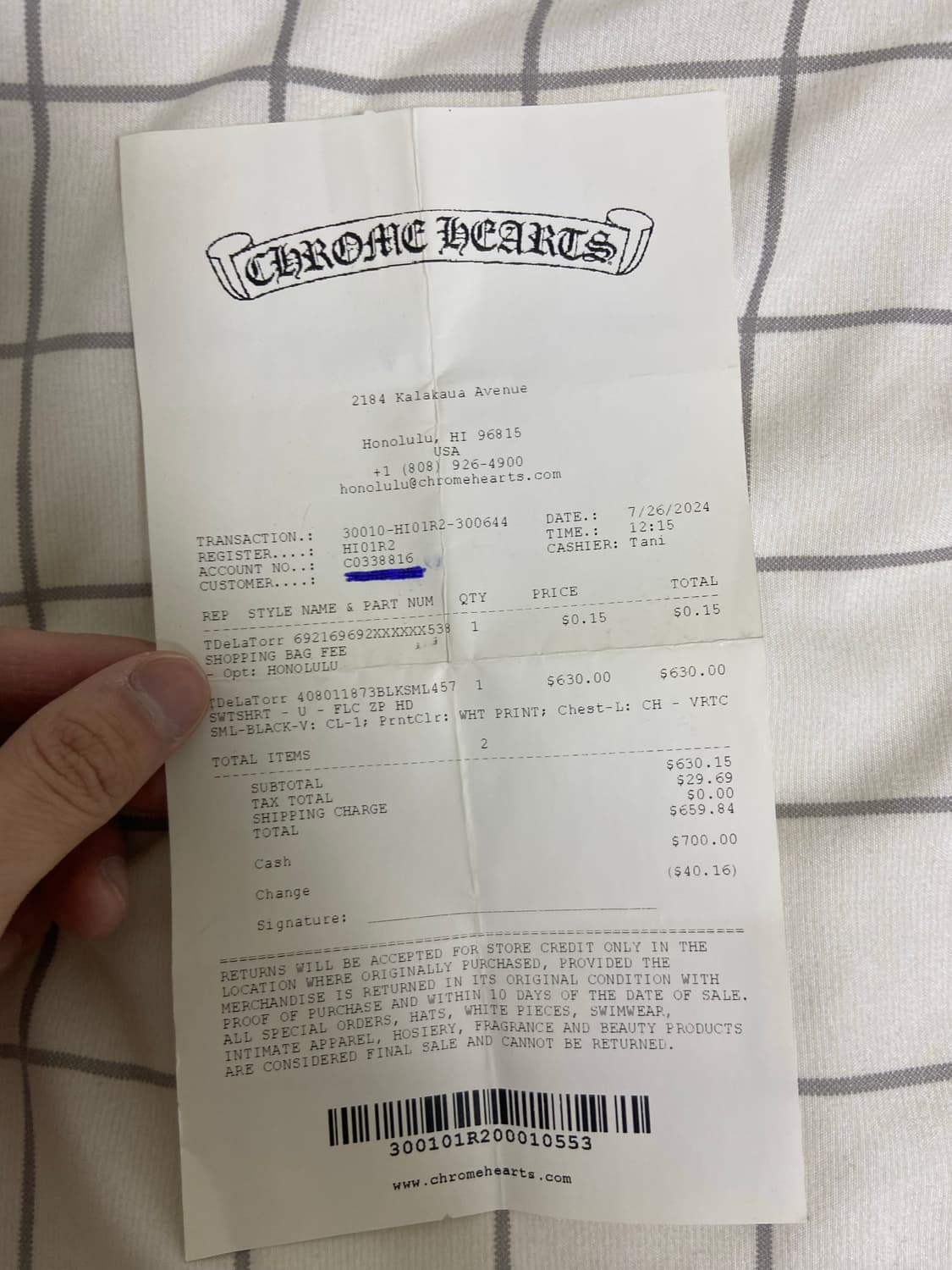 크롬하츠 버티컬 로고 후드집업 사이즈 s (인보이스 포함) 상품이미지10