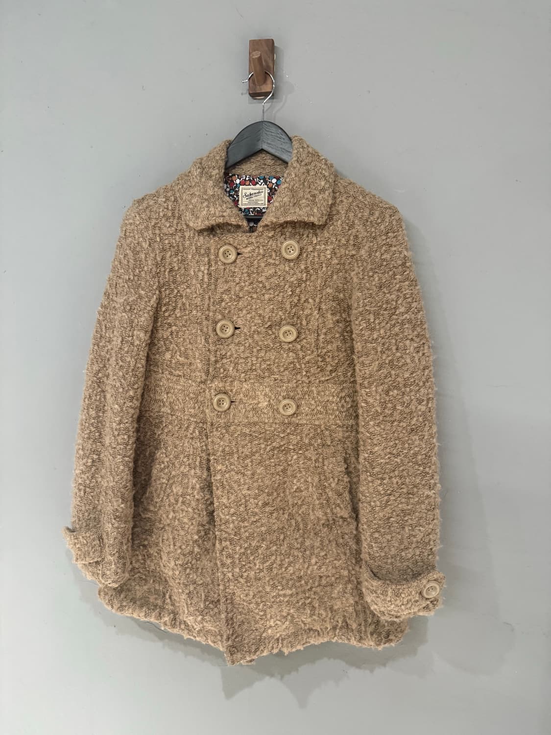 Fluffy double button point coat 상품이미지5