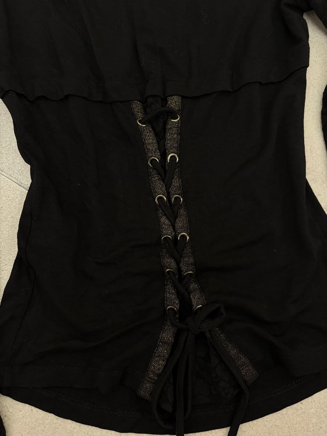 아일렛 시스루 레이스 롱슬리브 상품이미지5