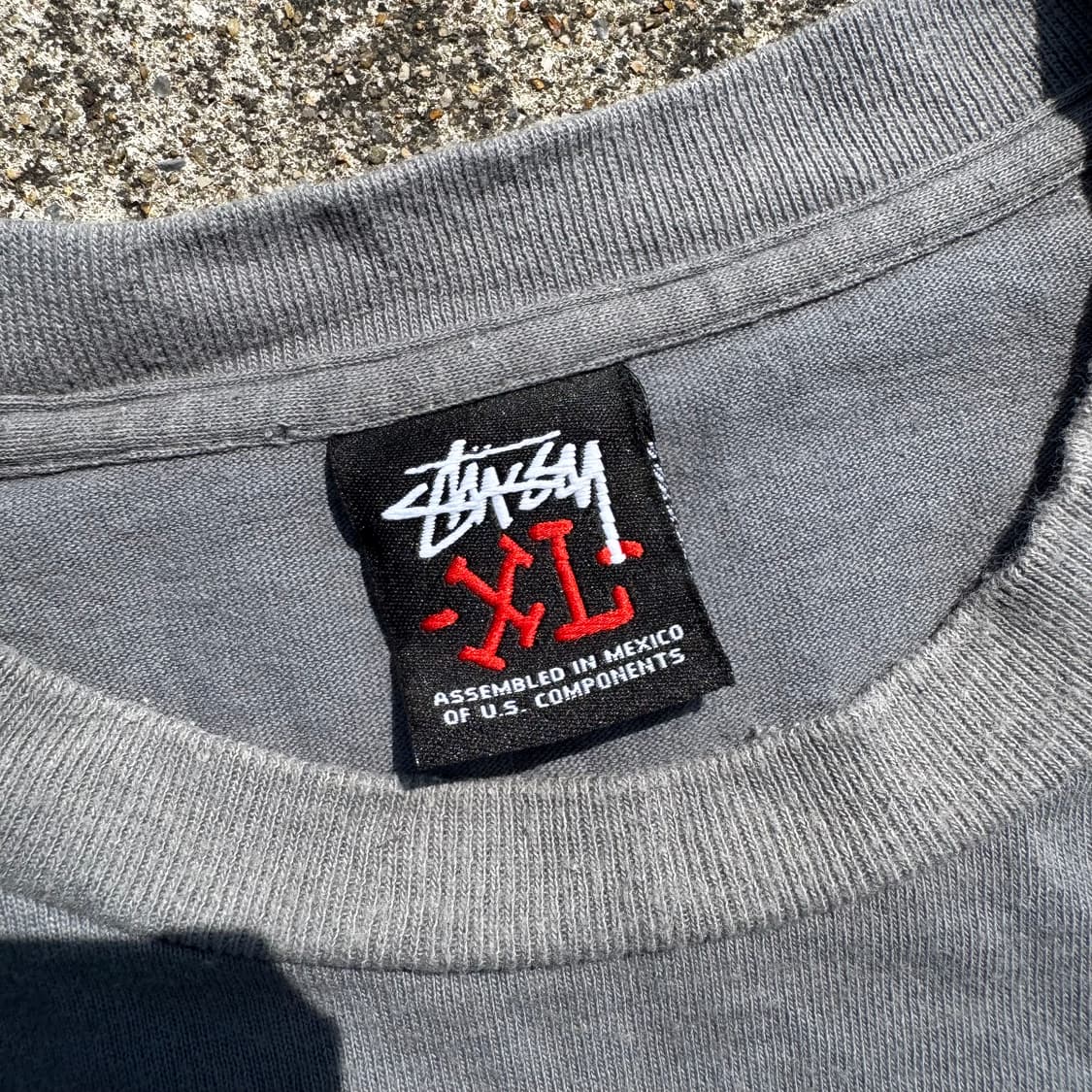 [XL] 00s Stussy 스투시 카키색 반팔티 상품이미지8