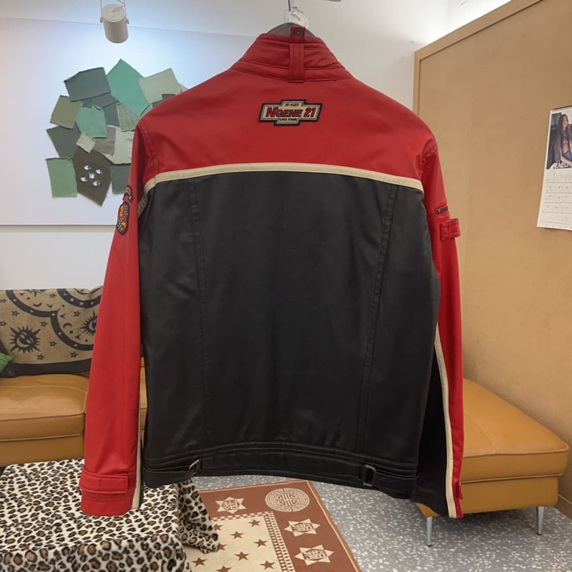 N'GENE 엔진 스트릿 펑크 모터 레이싱 가죽자켓 95 C09453 상품이미지4