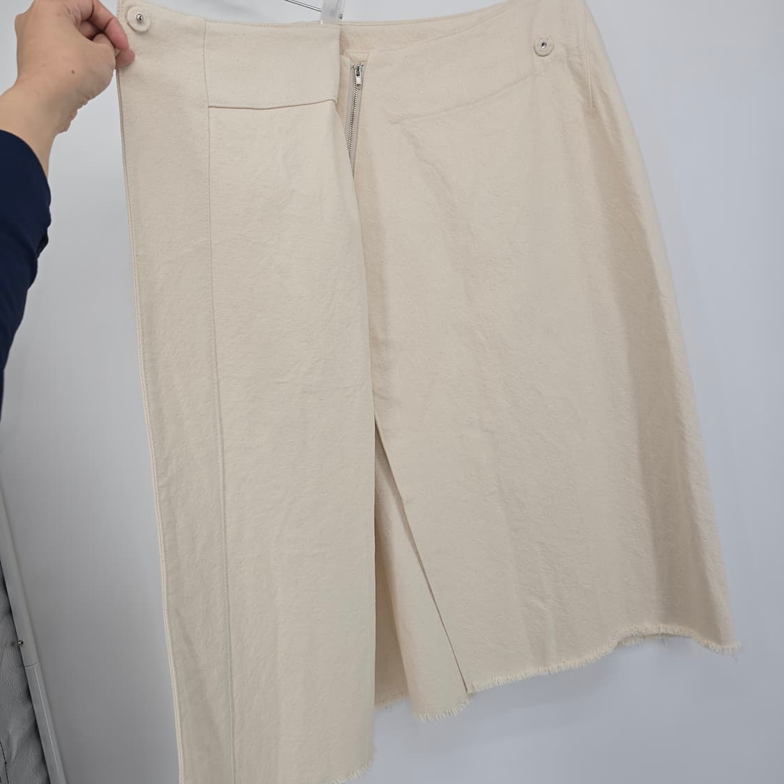 DIVE 베이지 랩 스커트 미디 청스커트 S 상품이미지7