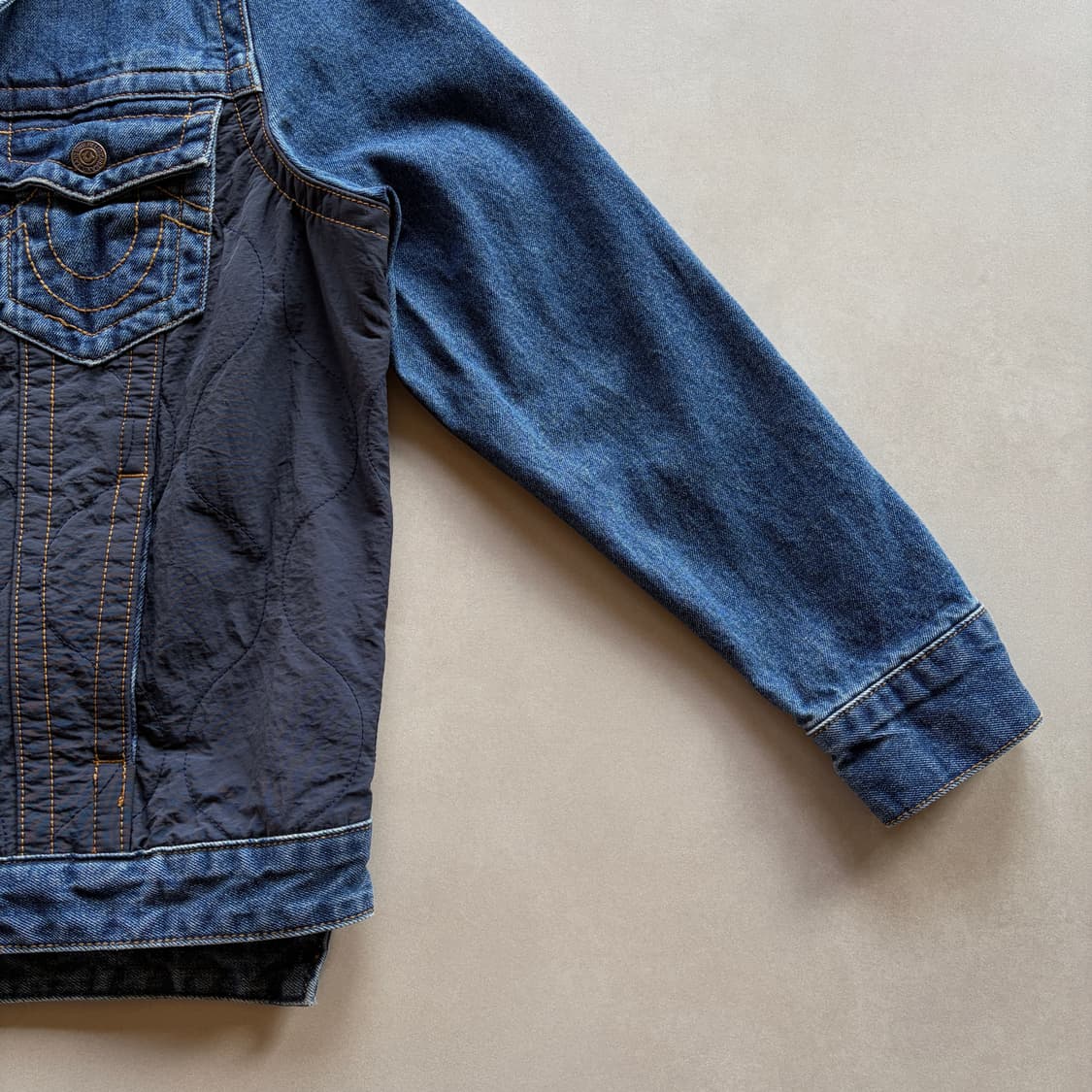 [S]트루릴리전 우먼 퀼팅 인디고 데님 자켓 상품이미지5
