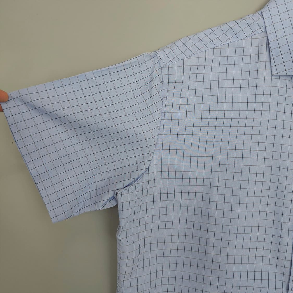 카운테스마라 Countess Mara 체크 반팔 셔츠 블루 110 상품이미지3