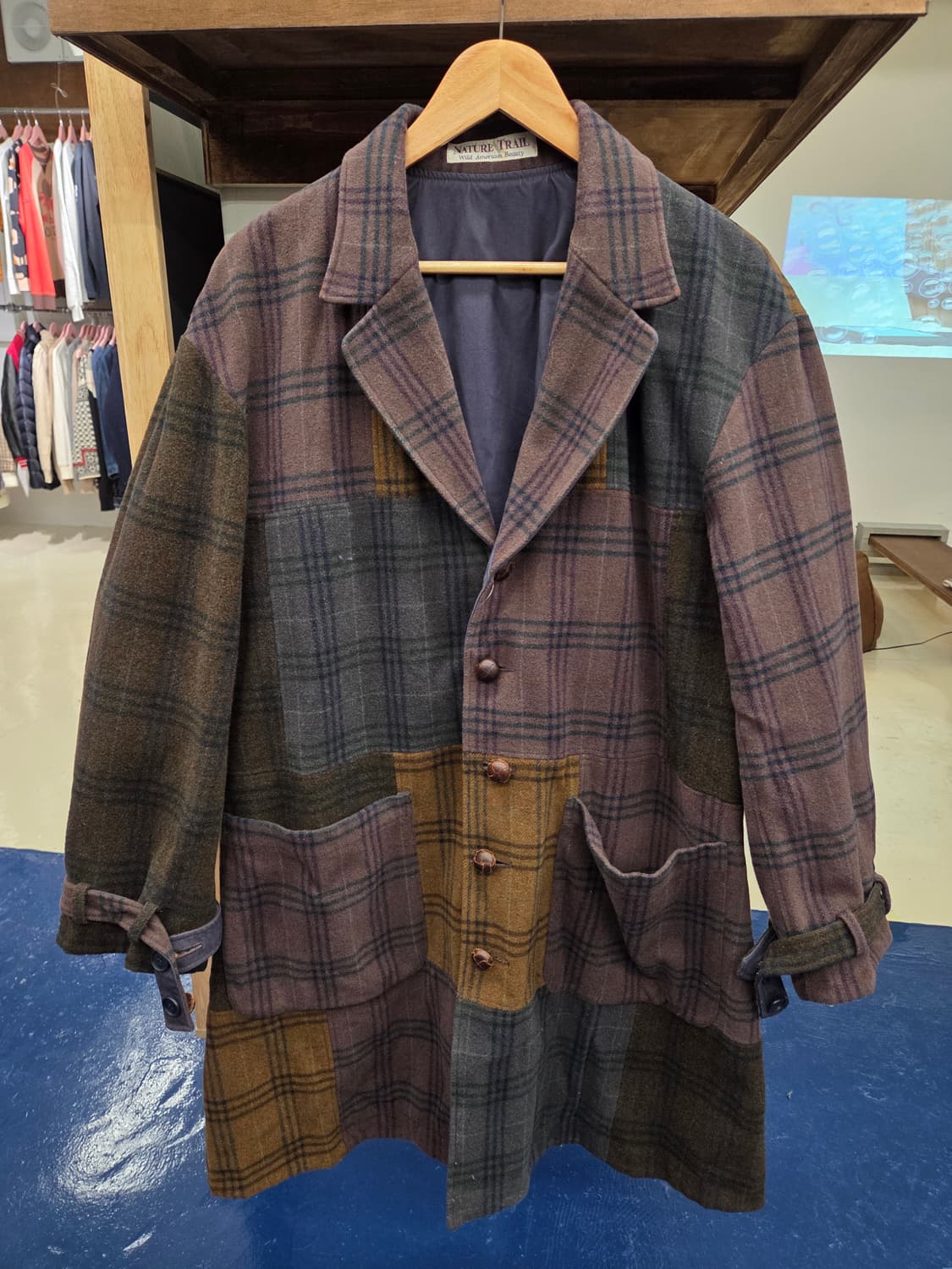 Nature Trail Japan 리버시블 우드버튼 코트 상품이미지4