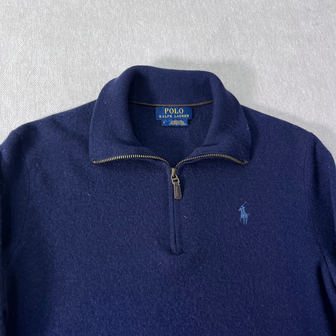 95 폴로랄프로렌 엘보우 패치 울 반집업 니트 상품이미지2