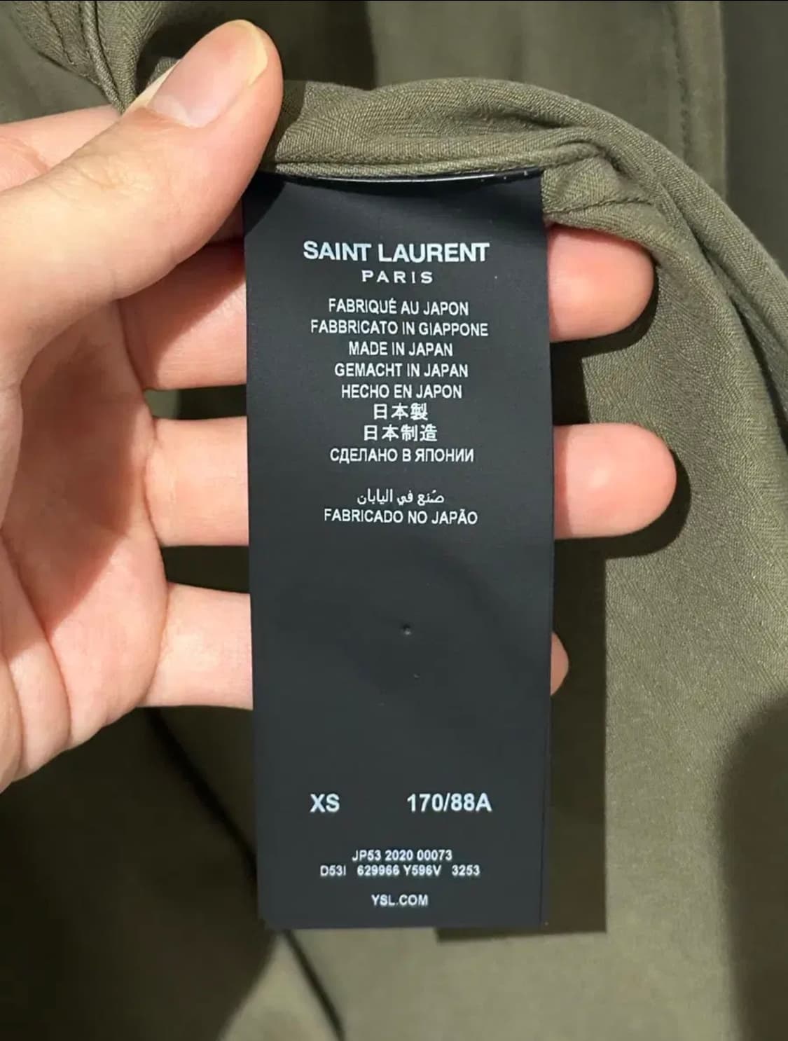 생로랑 웨스턴 셔츠 카키 박성진 착용 제품 상품이미지4