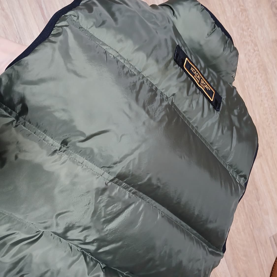 코오롱스포츠 안타티카 올리브 카키 조끼 패딩 자켓 상품이미지7