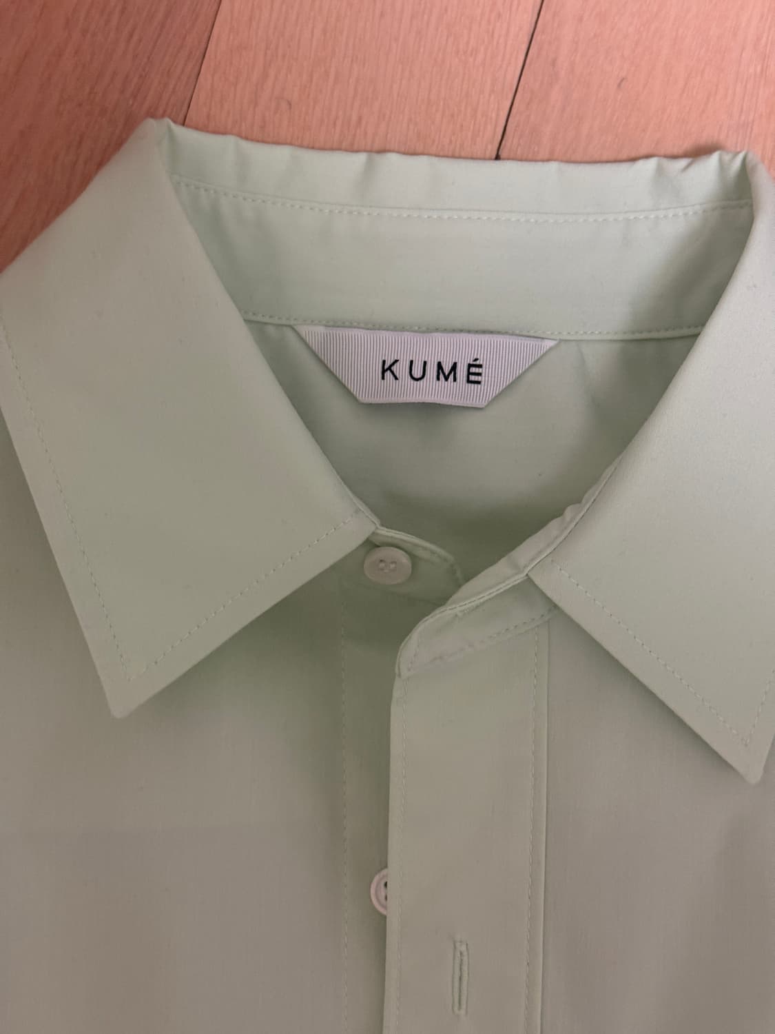 KUME 쿠메 / 윙클 프리 오버핏 셔츠 / 라임 상품이미지7