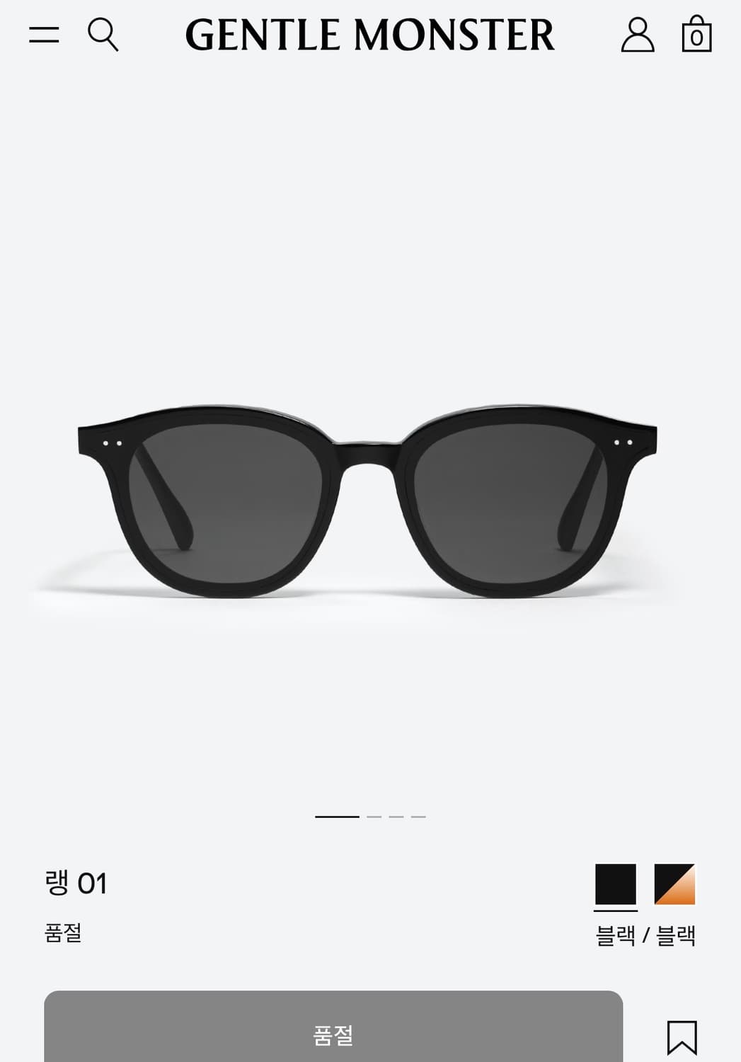 젠틀몬스터 랭 01 팔아요 상품이미지1