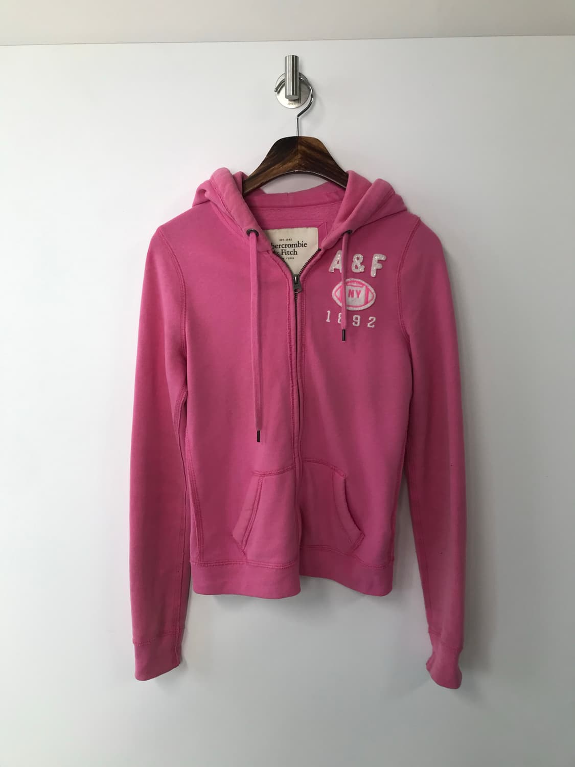 아베크롬비 y2k 와투케 핑크 딱붙 후드집업 상품이미지2