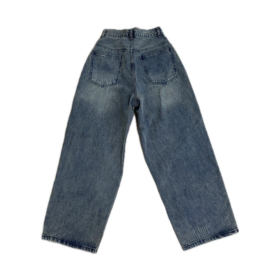 필루미네이트 데미지 워시드 데님 팬츠-미디엄 블루 XS 상품이미지3