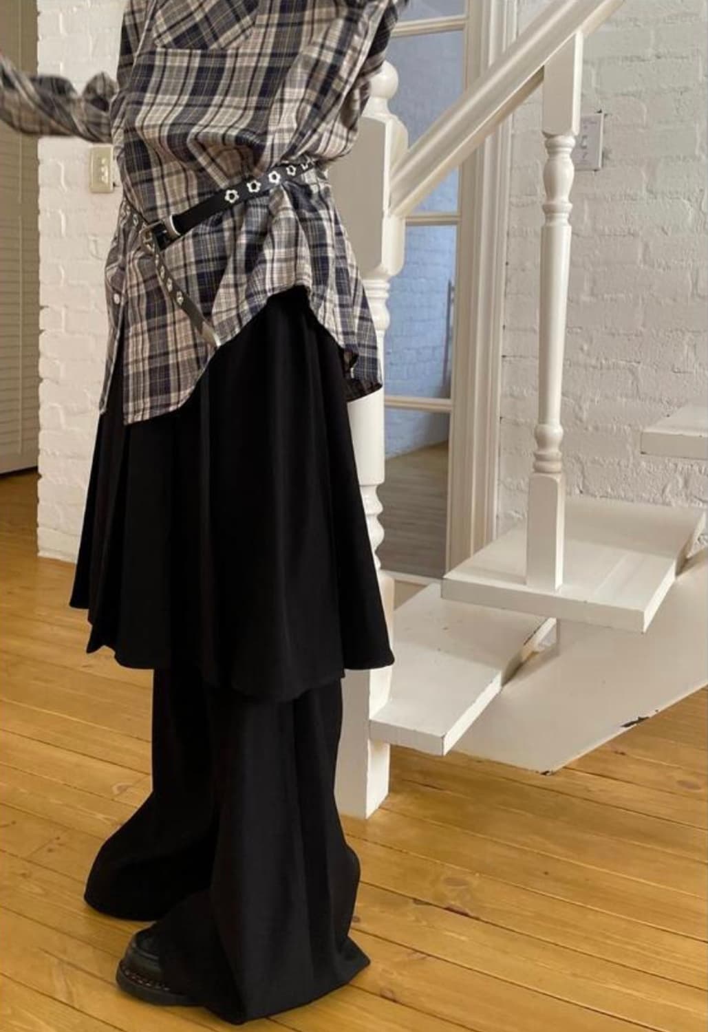 어나더랭귀지 모마 플리츠스커트 & 와이드팬츠 (레이어드스커트) 상품이미지2