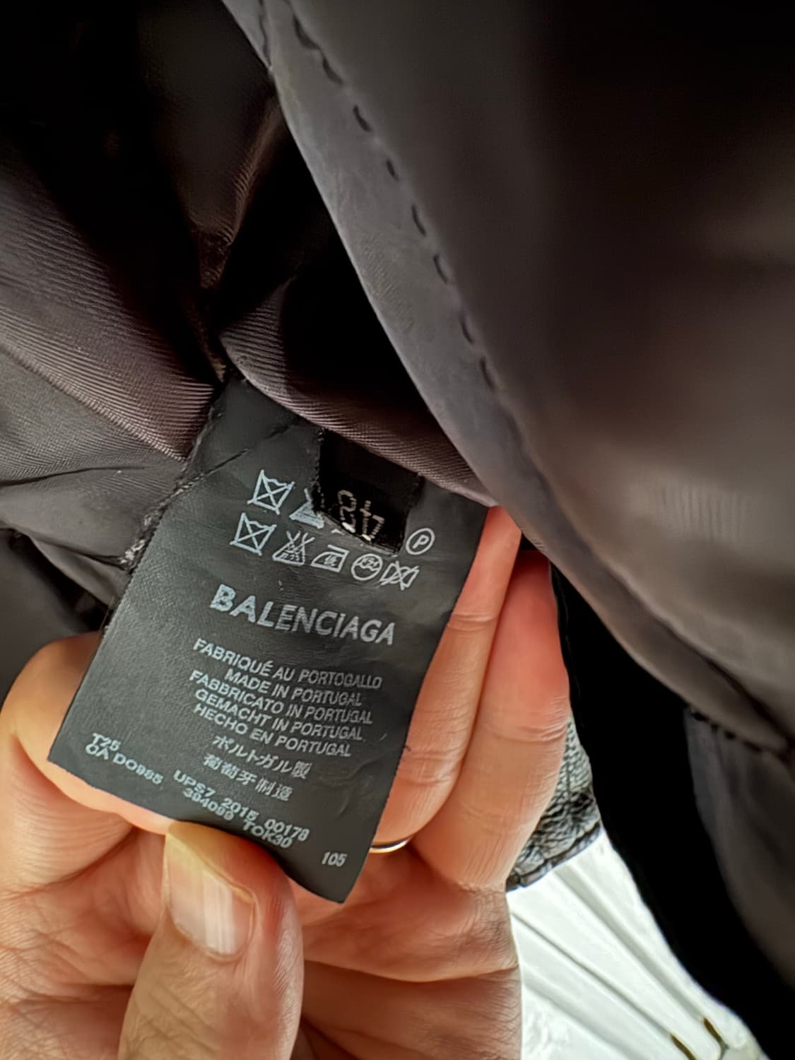 발렌시아가 암 레터링 가죽 라이더 자켓 상품이미지8