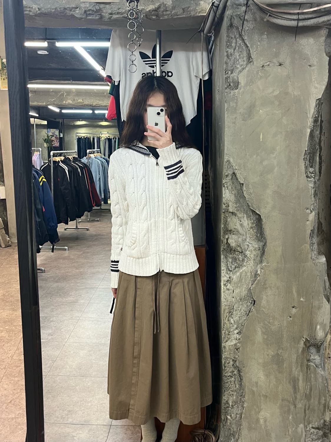 폴로 진스 니트 투웨이 후드집업 화이트 M #csz2543 상품이미지2