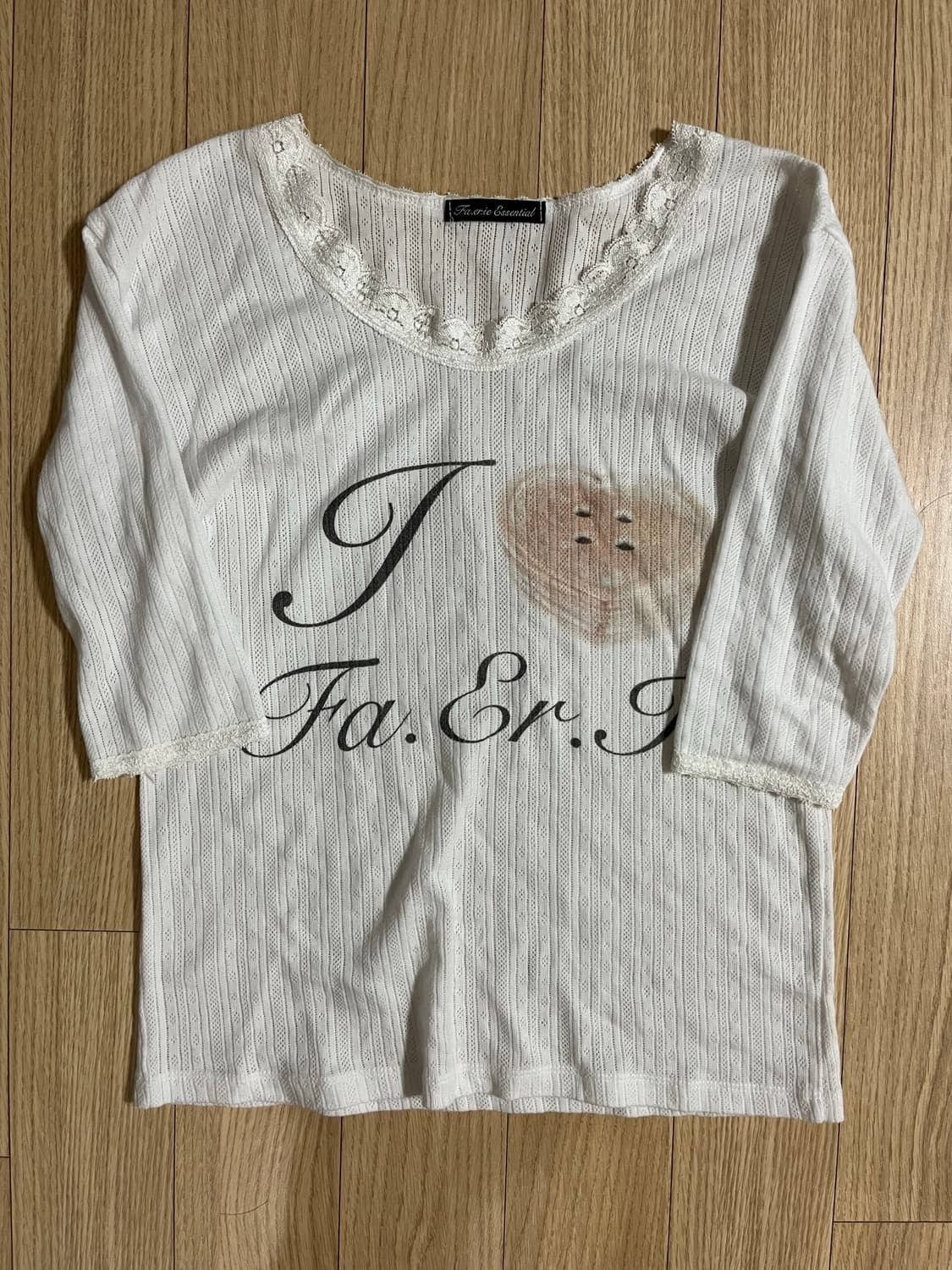샵페어리 lace T-shirt (ivory) 상품이미지1