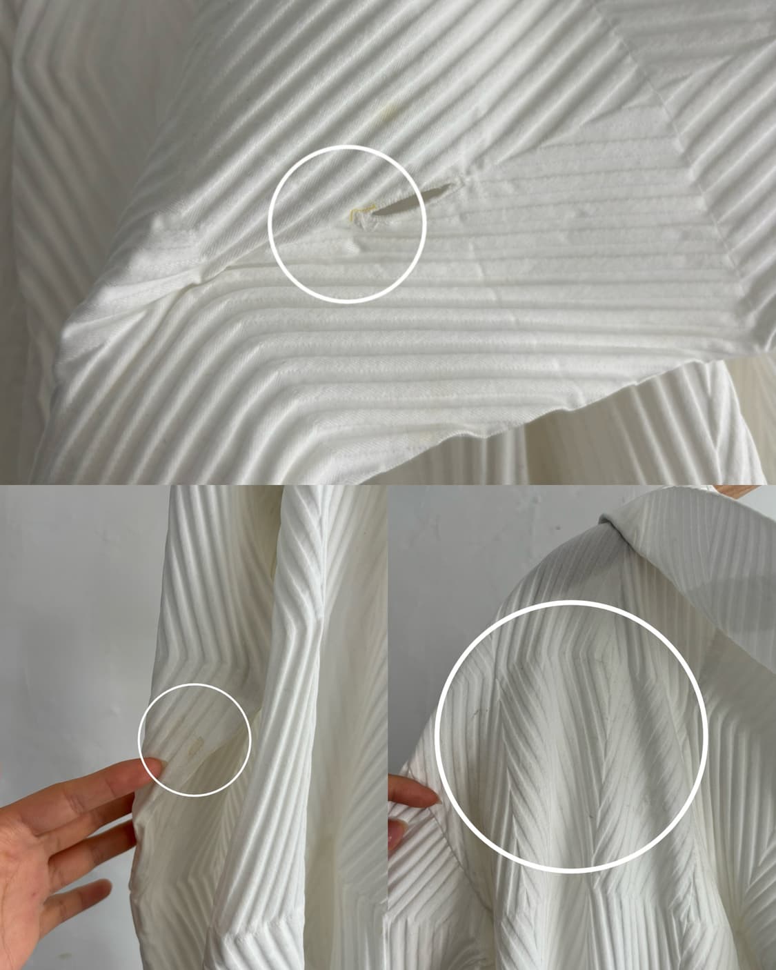 Issey Miyake 이세이미야케 화이트 빅카라 자켓 상품이미지10