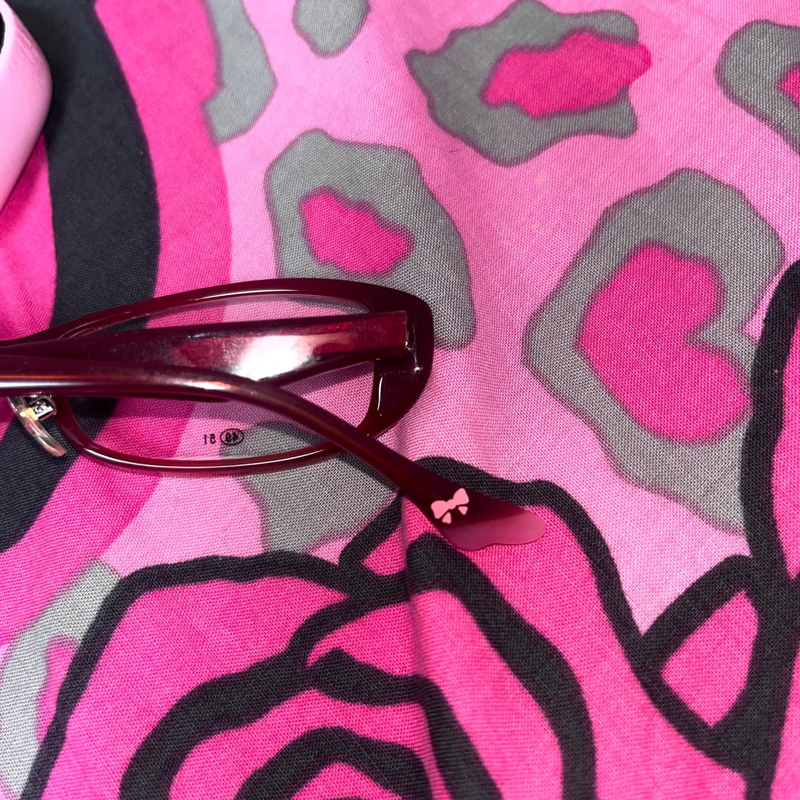 MA*RS마즈 각인 큐빅스톤 레드브라운 안경 히메오네갸루 핀터y2k긱시크 상품이미지5