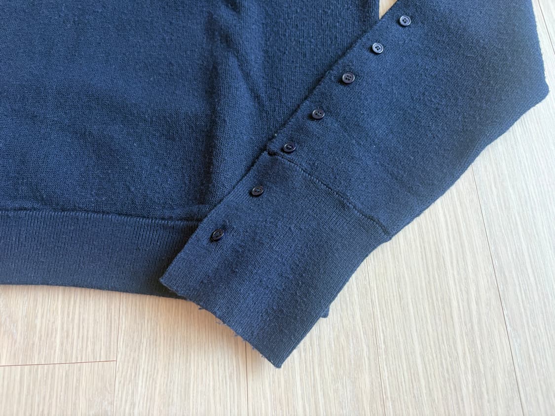 플리즈프로젝트 버튼 슬리브 브이넥 니트, 네이비 상품이미지10