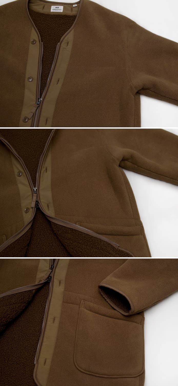 엔지니어드 가먼츠 x 유니클로 논카라 후리스 자켓 (L / 105+) 상품이미지8