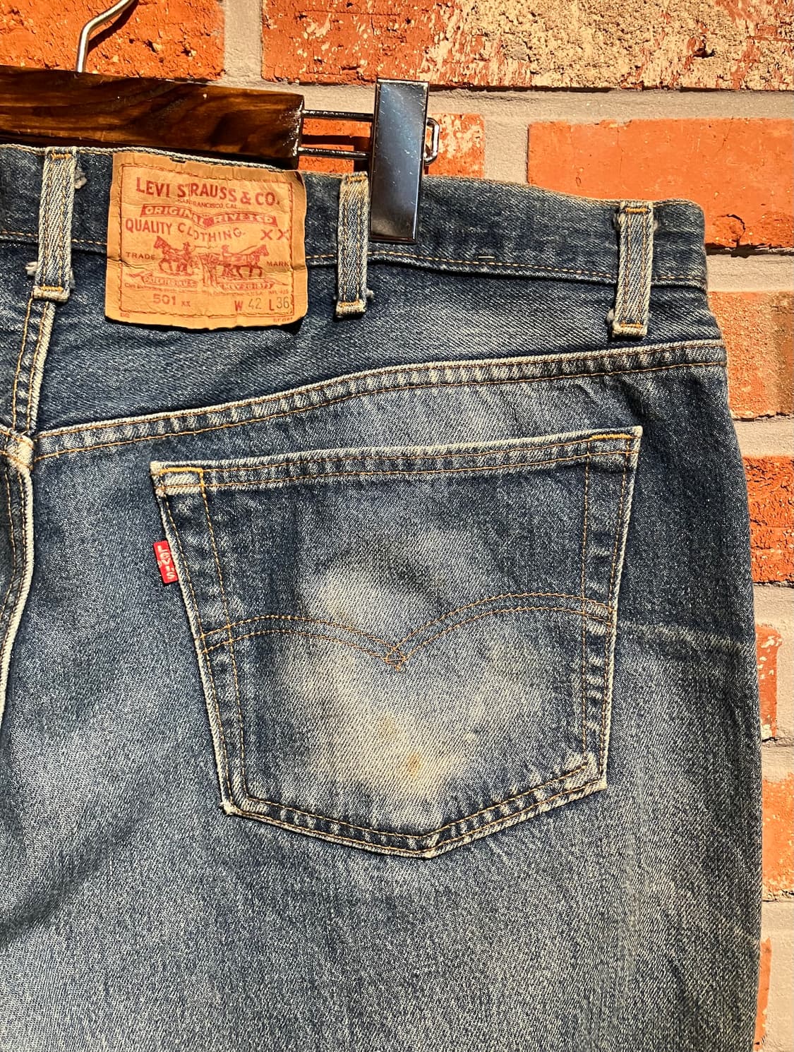 90s USA 빈티지 리바이스 501 데님 팬츠 빅사이즈 상품이미지6