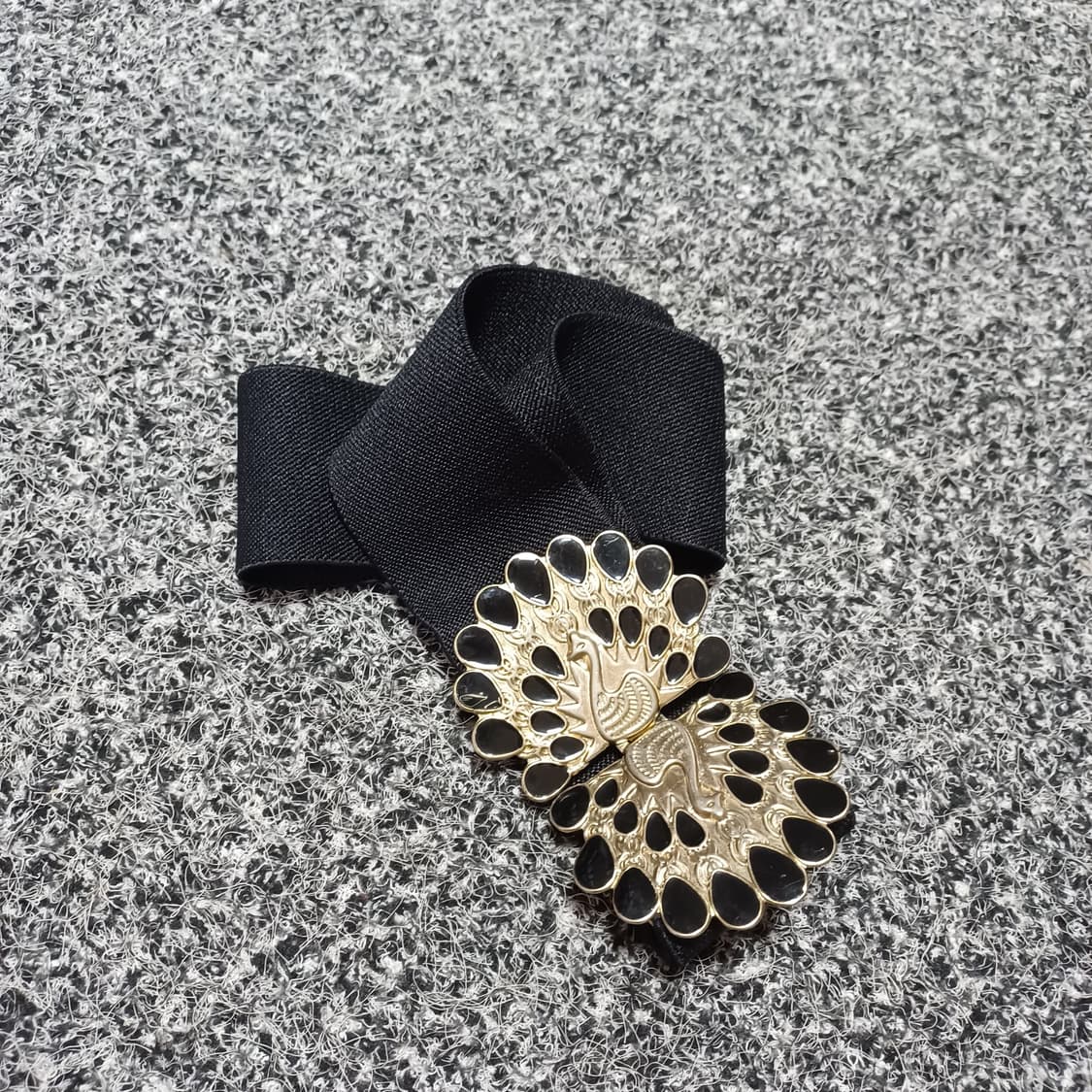 빈티지 공작새 장식  벨트 블랙 상품이미지1