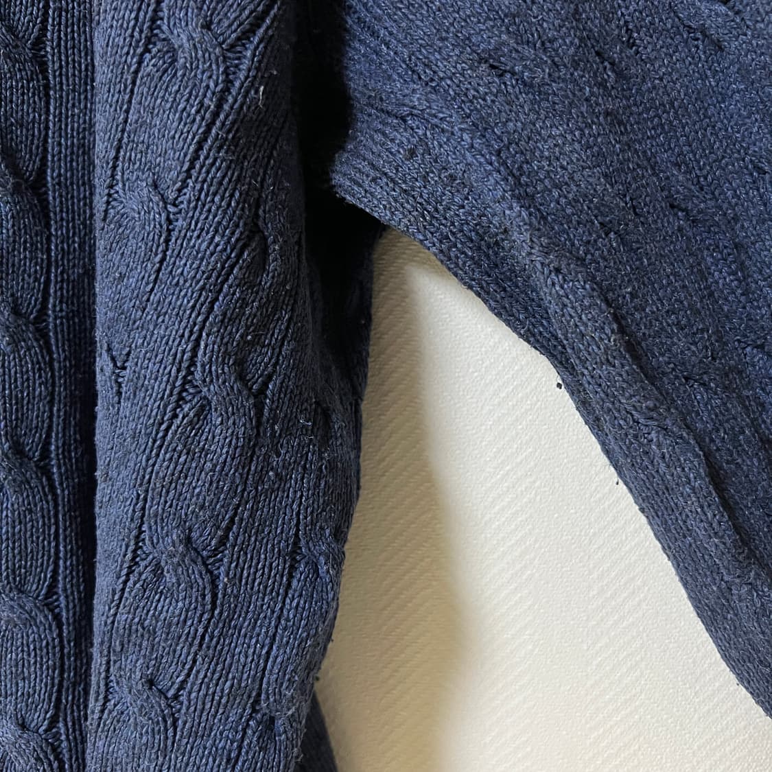 폴로 랄프로렌 케이블 니트 반집업 xl 상품이미지7