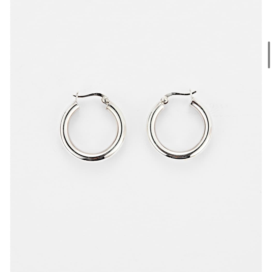 usual me silver hoop earrings 2 상품이미지1