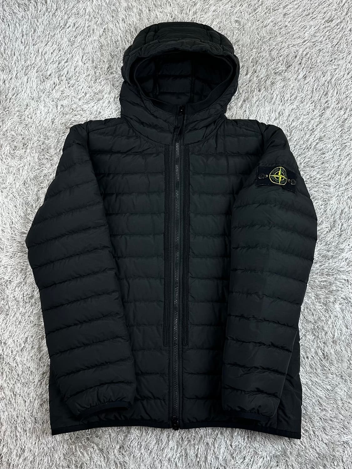 [S] 정품 스톤아일랜드 21FW 와펜 텔라 블렌드 경량패딩 자켓 블랙 상품이미지2