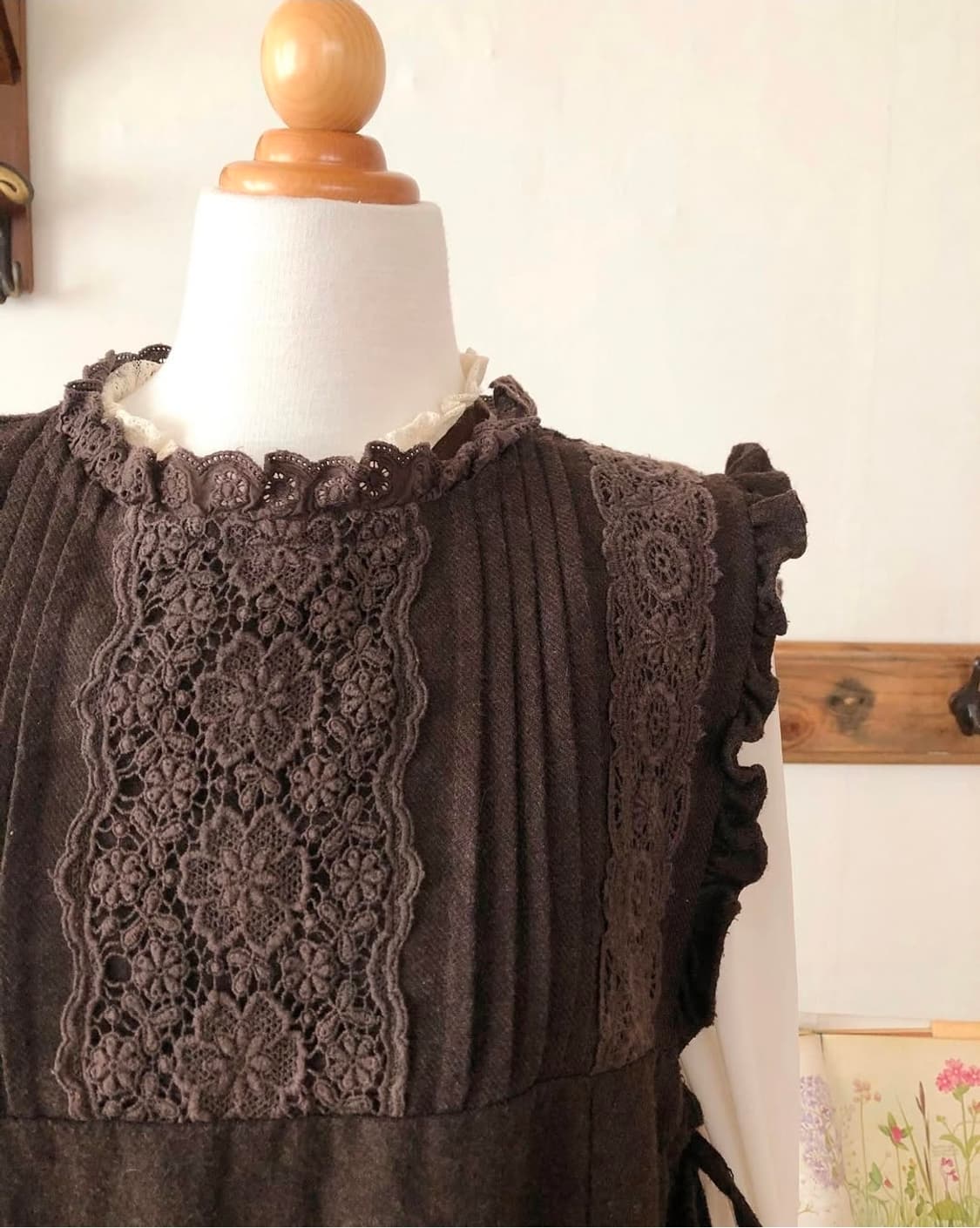 빈티지 유럽 슬리브리스 원피스 상품이미지3