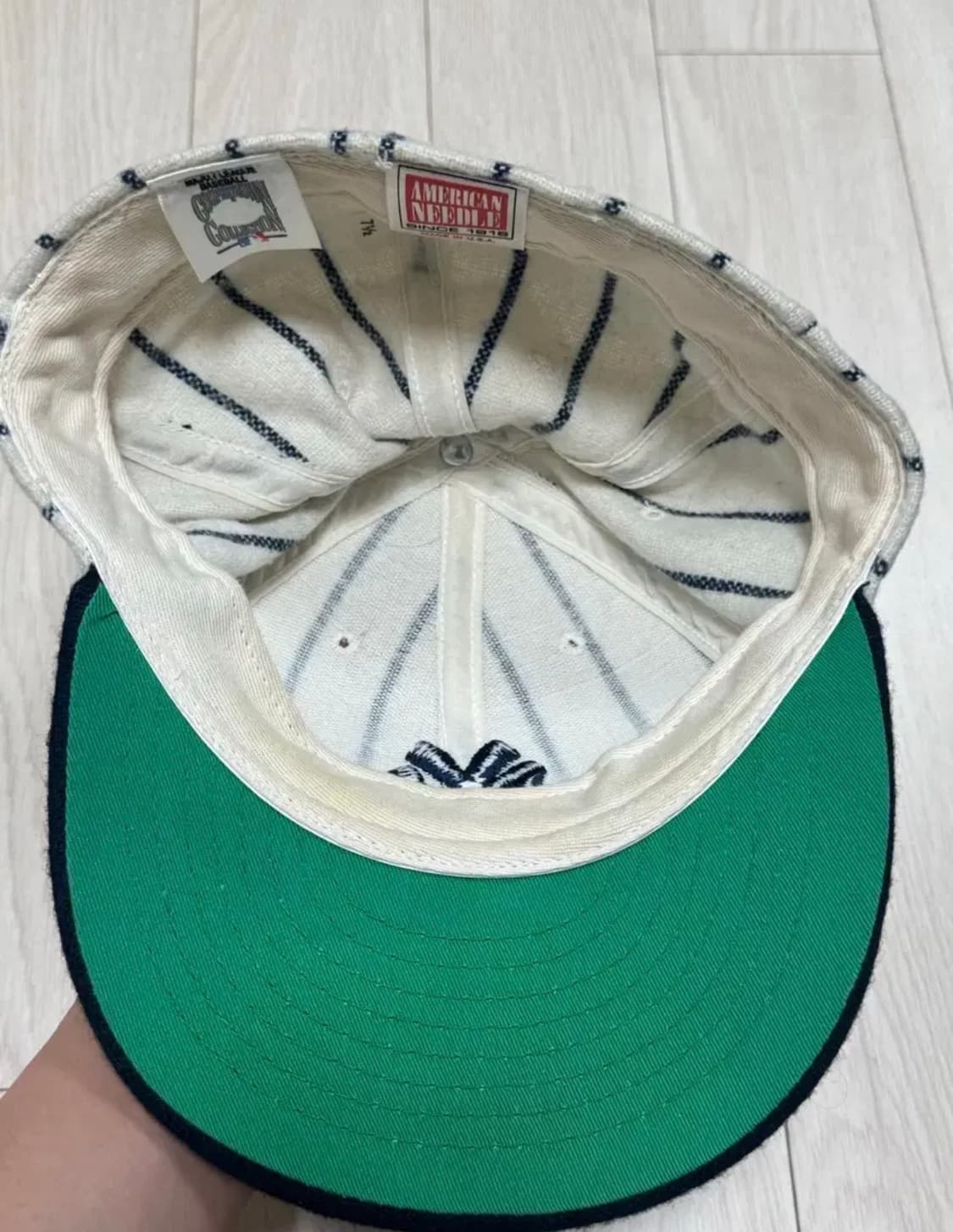 90s 양키즈 yankees 빈티지 핀스트라이프 햇 캡 뉴에라 상품이미지3
