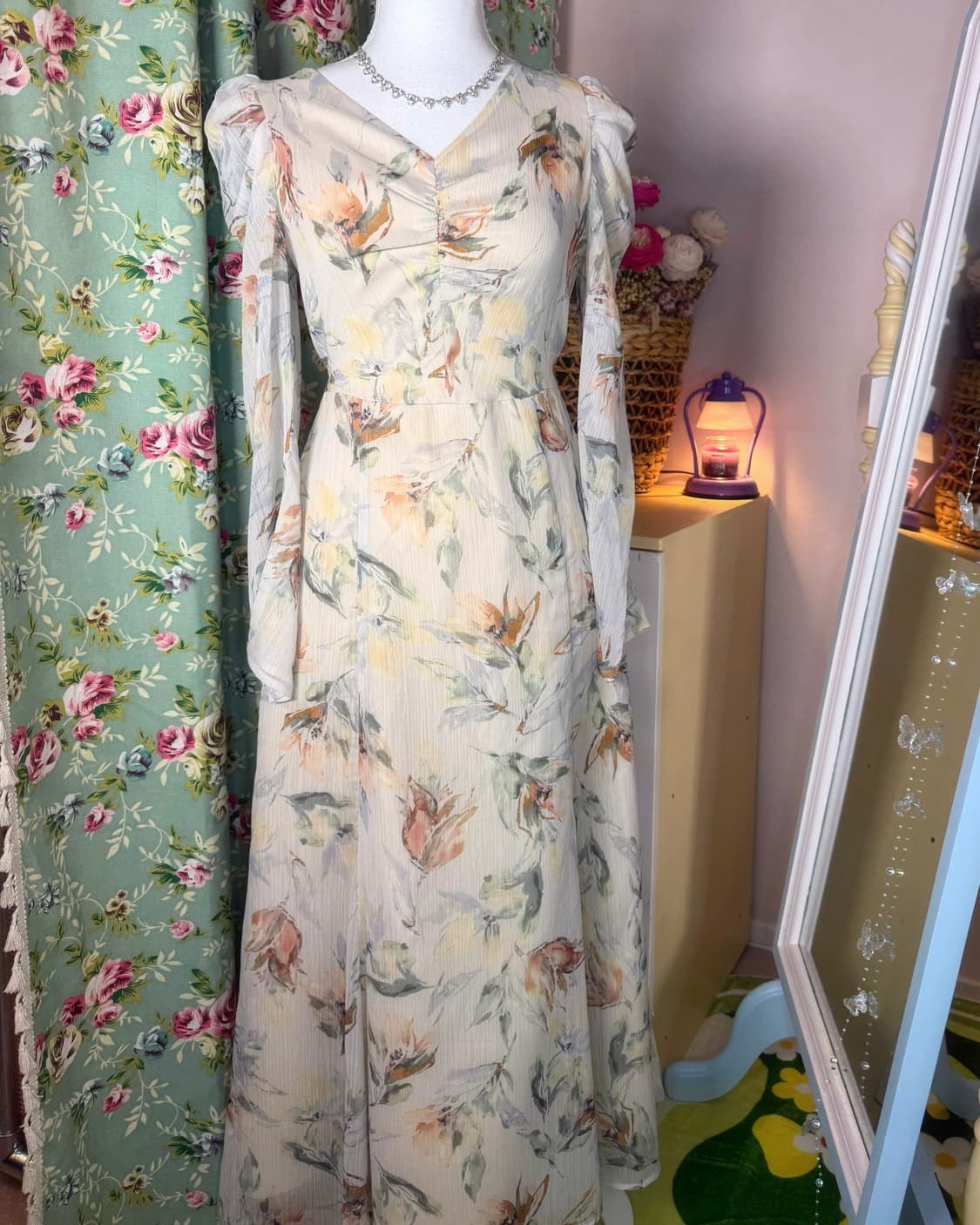 Dress💚모리세스 포레스트 셔링 원피스 상품이미지1