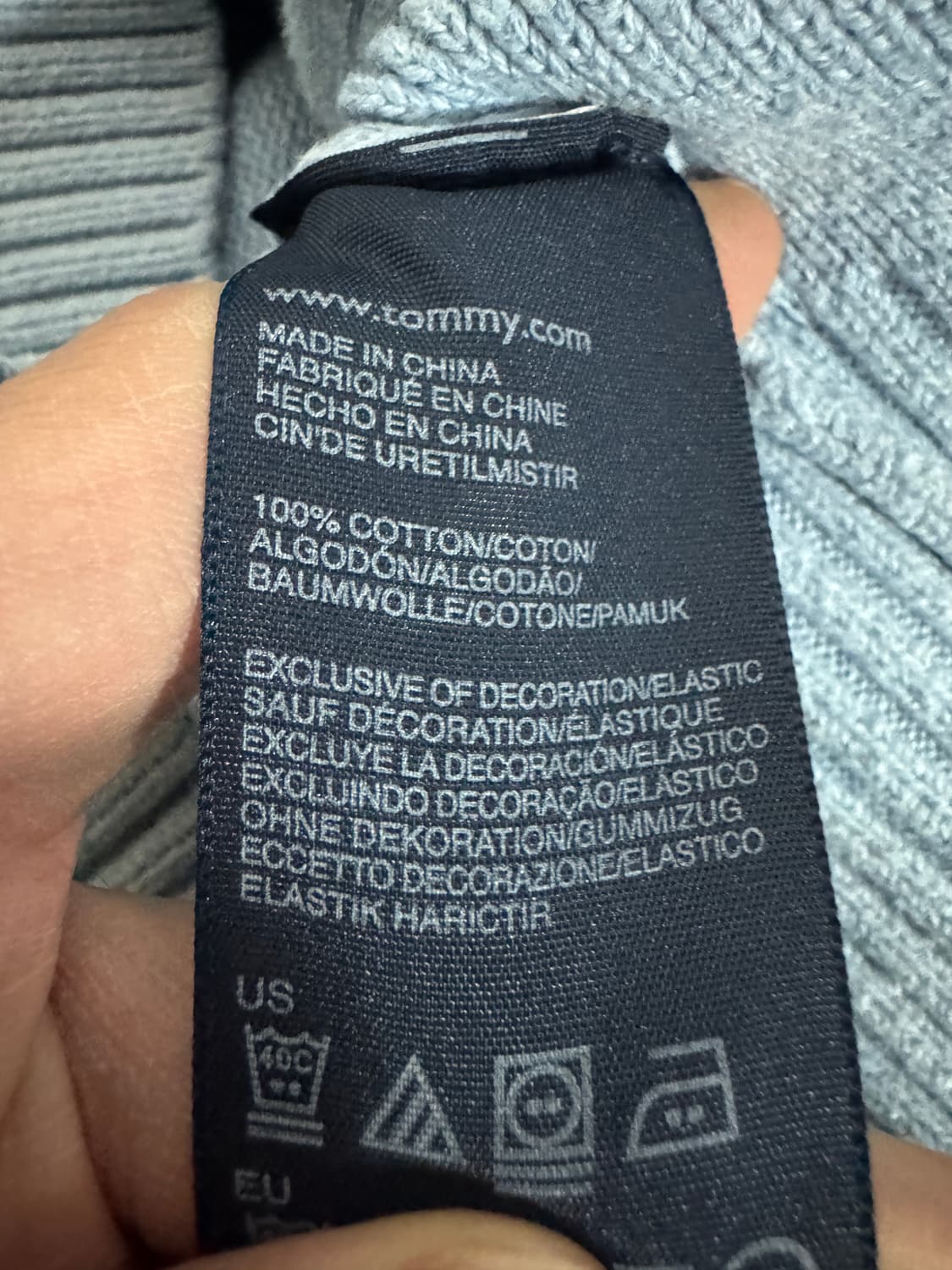 타미힐피거 귀여운 소라 코튼 투 웨이 니트 집업 상품이미지4