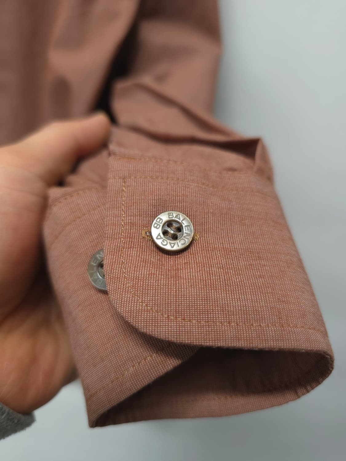 발렌시아가 90's 빈티지 브라운 긴팔 봄여름 셔츠 (95) 상품이미지9