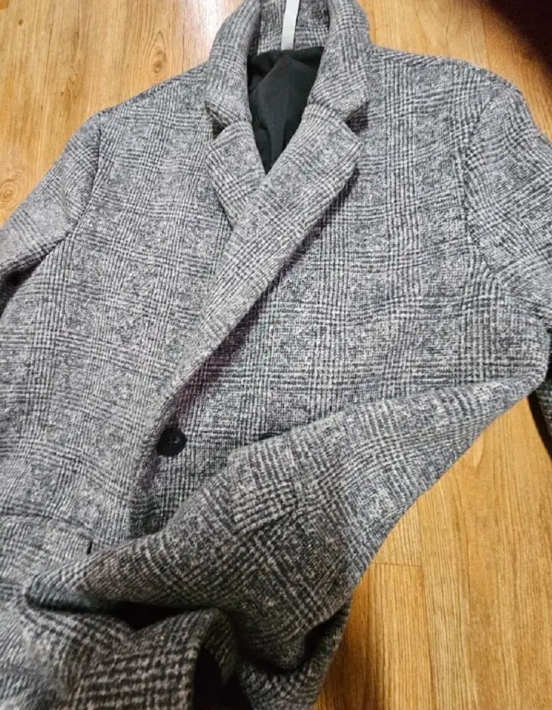 자라맨 클래식 양모 더블 그레이톤 체크 L  100  구입가69만원대 상품이미지8