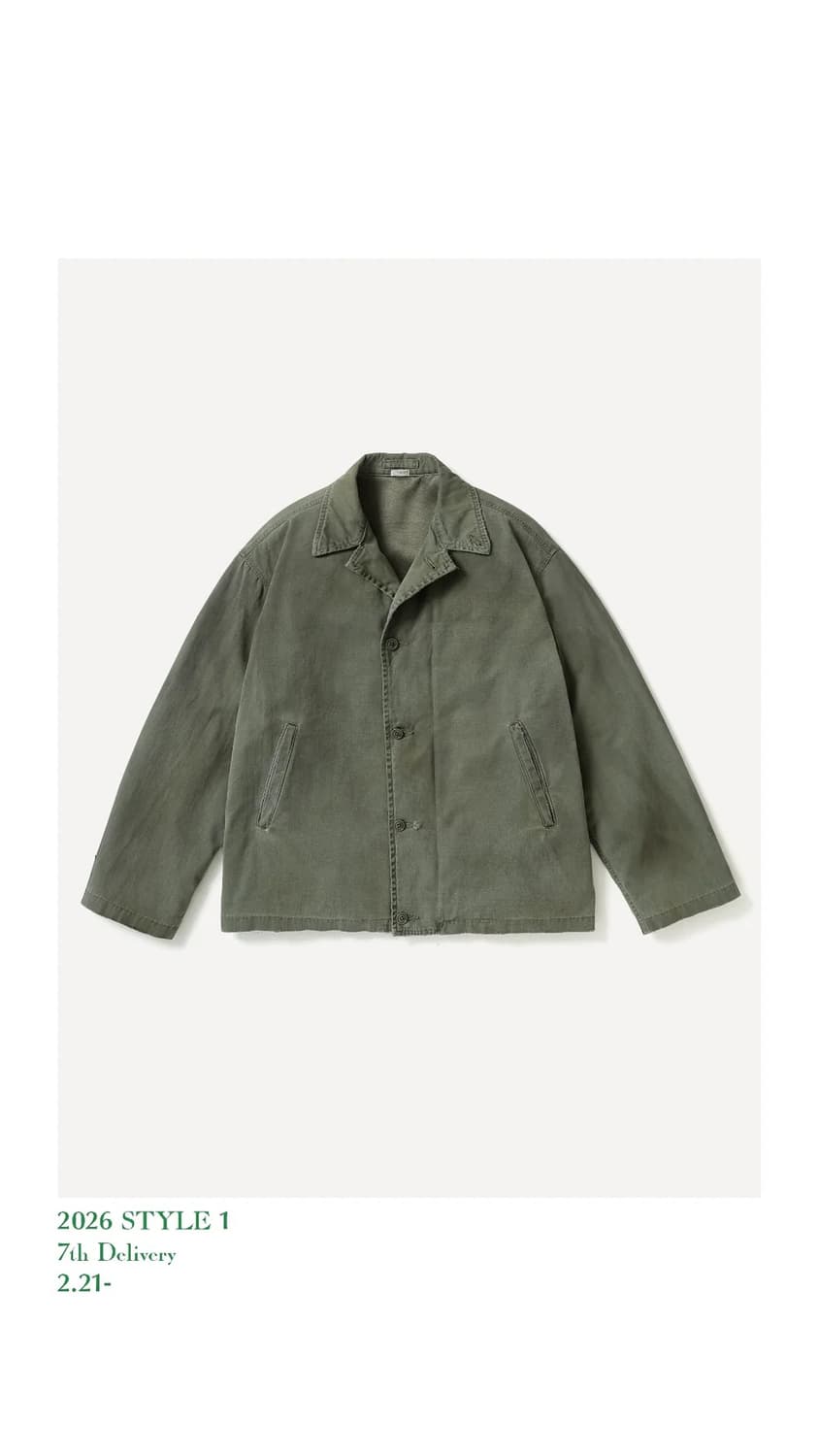 [3] 아프레쎄 빈티지 us 네이비 덱자켓 세이지 상품이미지1