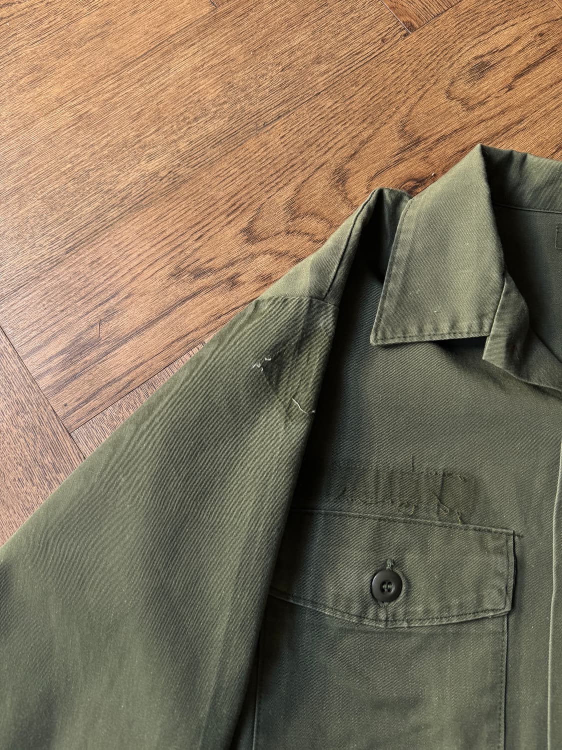 [L]70's 오리지널 U.S ARMY OG-507 밀리터리 셔츠 상품이미지4