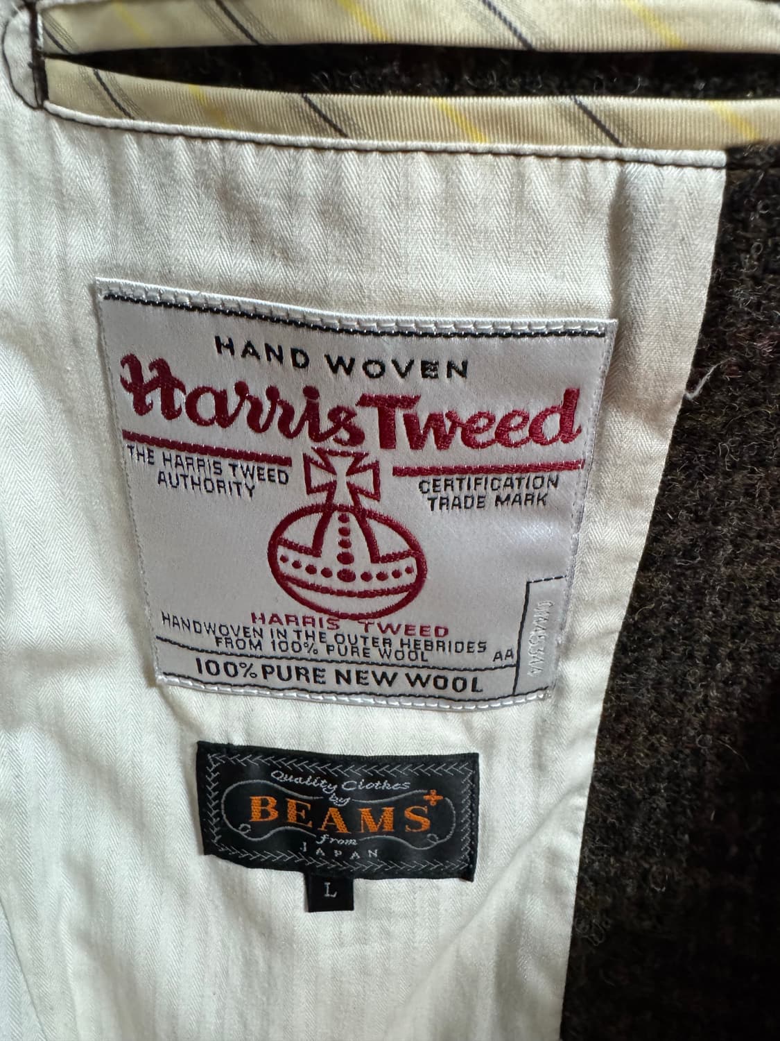 빔즈 플러스 해리스트위드 자켓 L사이즈 상품이미지4