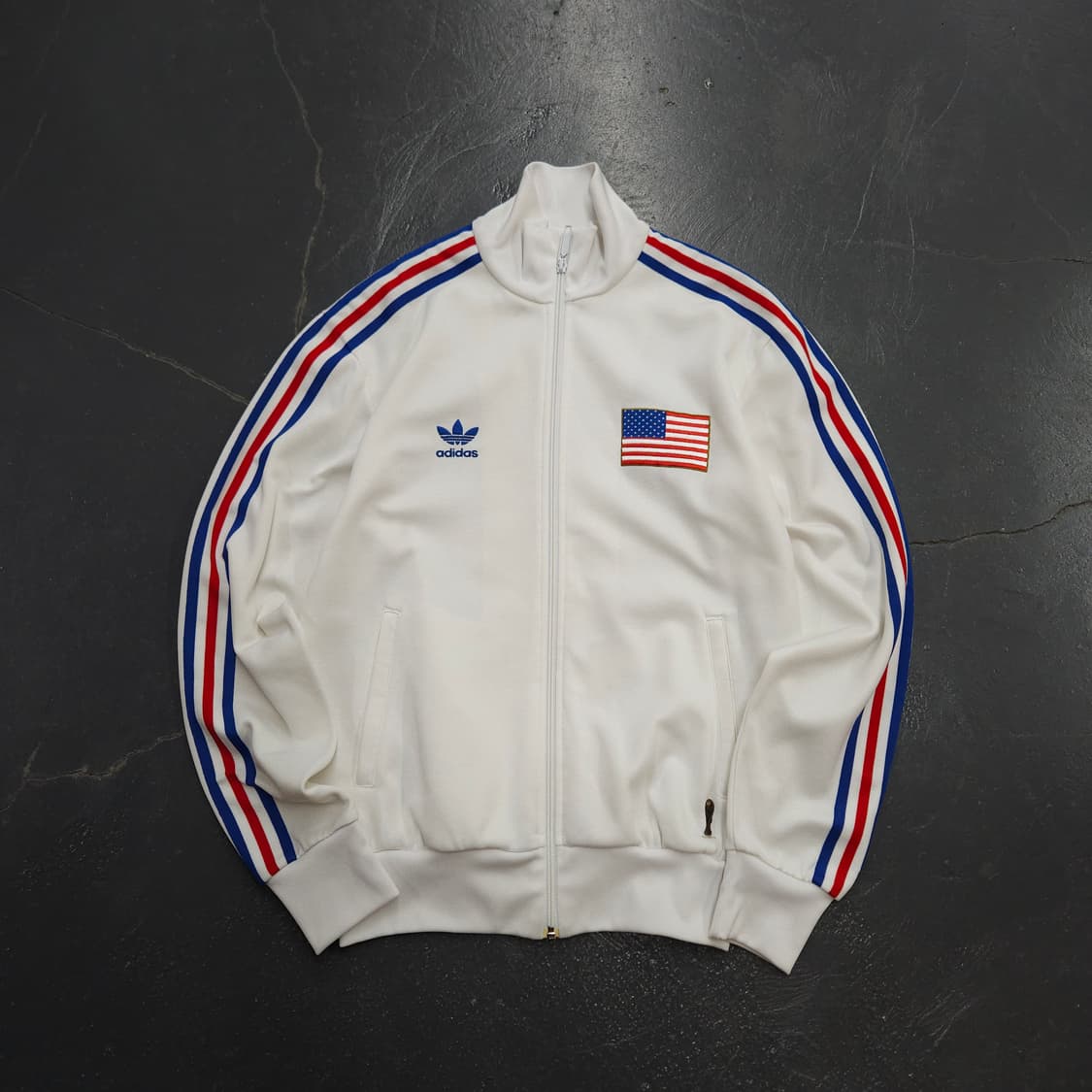 00s 아디다스 USA 빅로고 성조기 트랙탑 져지 (L) 상품이미지1