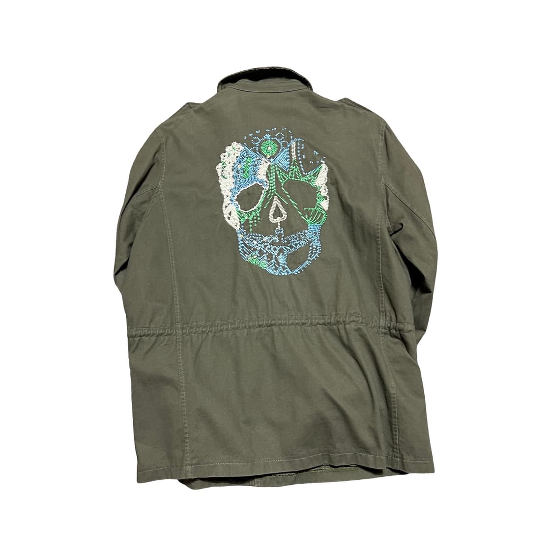 빈티지 자수 스컬 야상자켓 상품이미지2