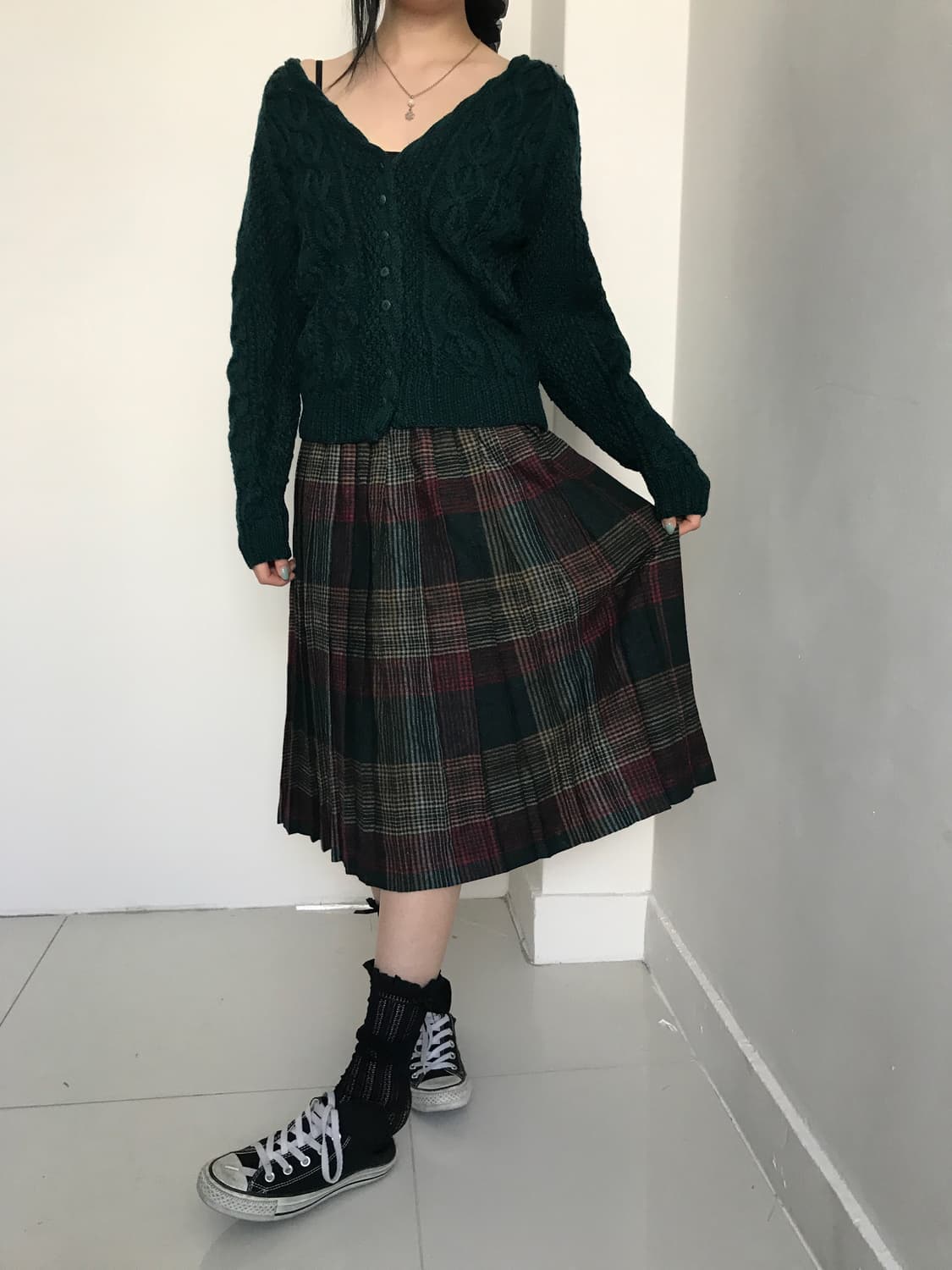 Twist button v cardigan(green) 상품이미지7