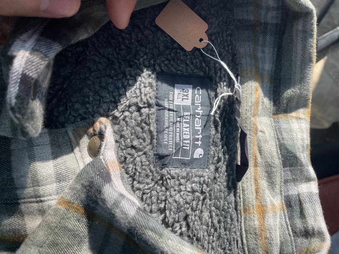 칼하트 체크 패턴 코트 남방 상품이미지3