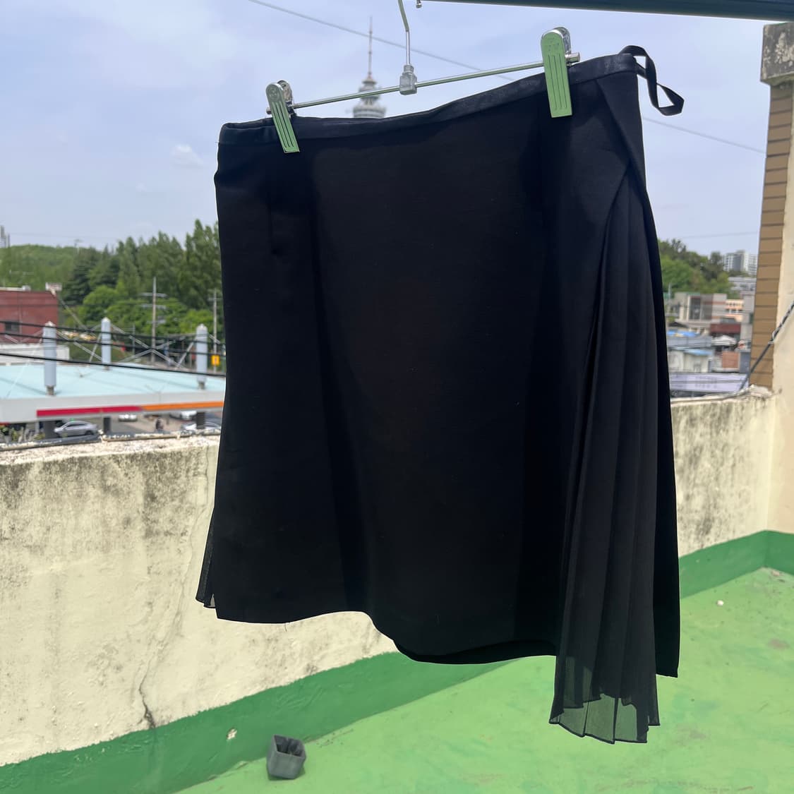 INDIVI Side Pleated Mini skirt 상품이미지1