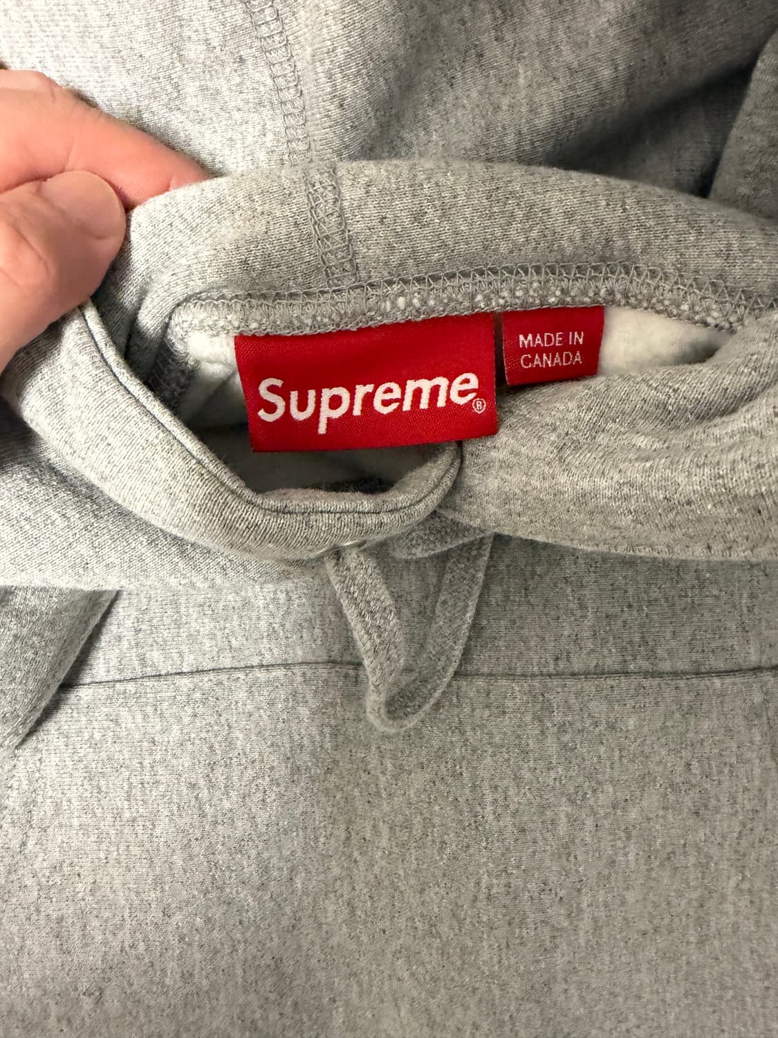 슈프림 19 F/W 델타 로고 후드 그레이 라지 판매 상품이미지7